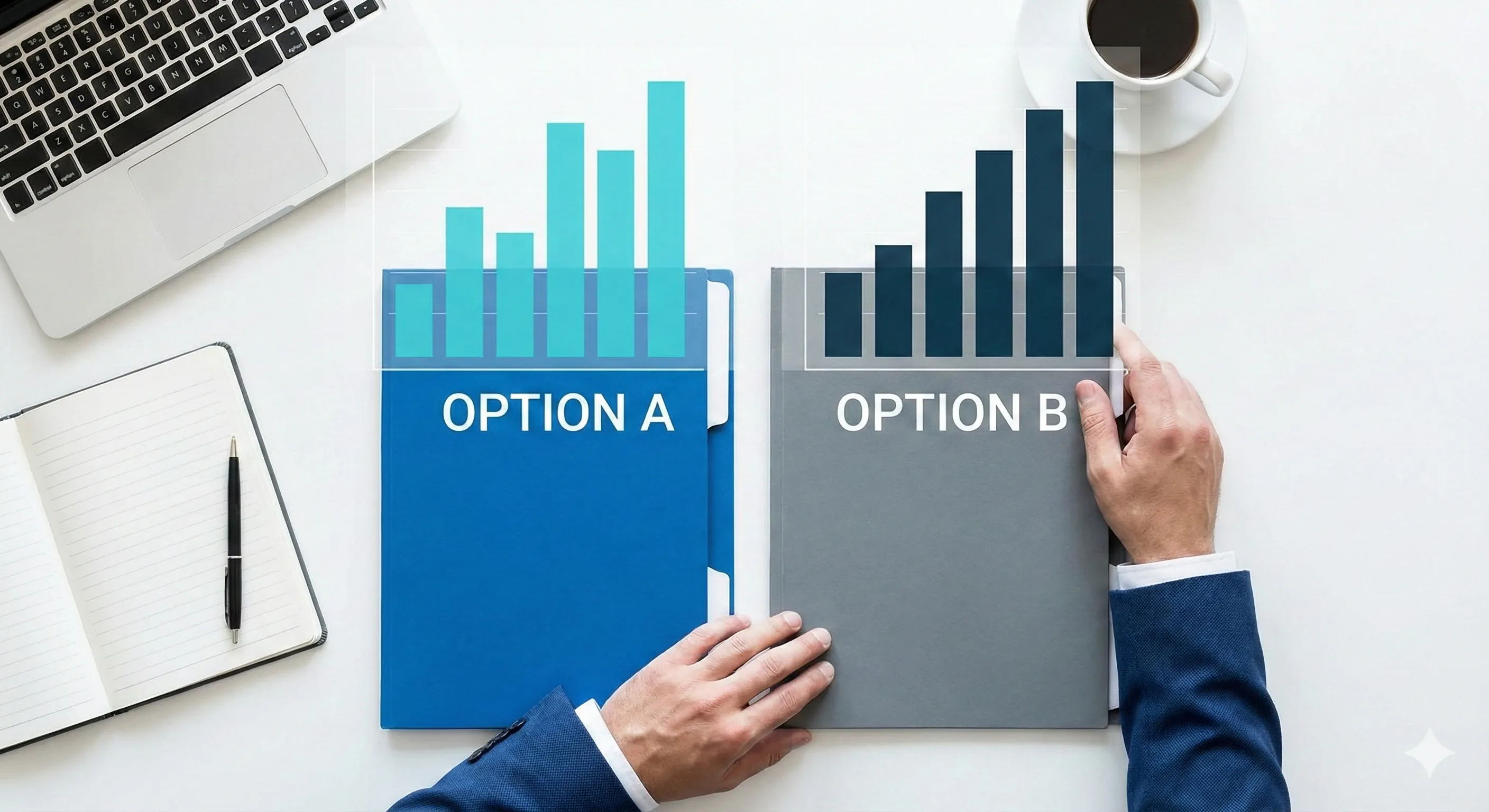 Matrice de décision pondérée pour choisir entre deux options objectivement